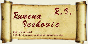 Rumena Vesković vizit kartica